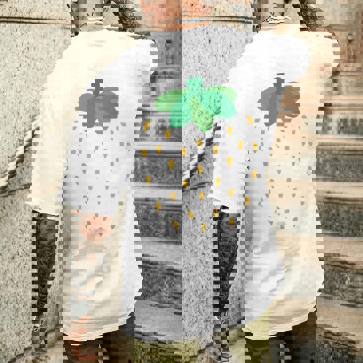 かわいい赤いイチゴ、イチゴ、フルーツ愛好家アートバック。 メンズTシャツ バックプリント 彼への贈り物