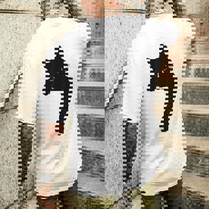 かわいい黒猫tシャツ ユニセックス メンズTシャツ バックプリント 彼への贈り物