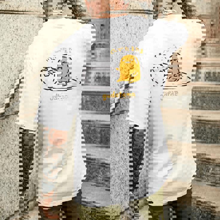 ぐでたま ぐーでたまたま ライトカラー メンズTシャツ バックプリント 彼への贈り物