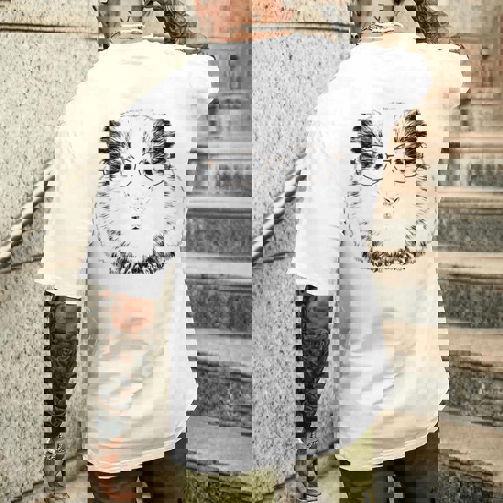 げっ歯類のモルモットの所有者 キャビー 洞窟愛好家 モルモット メンズTシャツ バックプリント 彼への贈り物