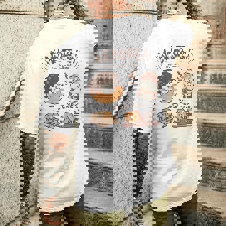 ねこぺん日和 ドーナツ メンズTシャツ バックプリント 彼への贈り物