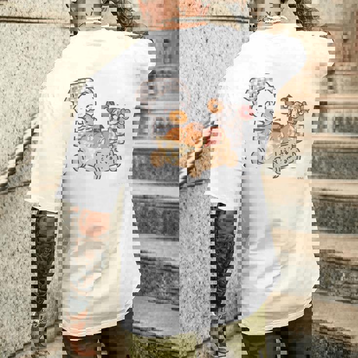 ねこぺん日和 ドーナツたくさん メンズTシャツ バックプリント 彼への贈り物