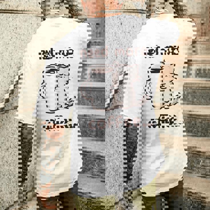 もっとコーヒーが必要だよ、可愛い猫ちゃん メンズTシャツ バックプリント 彼への贈り物