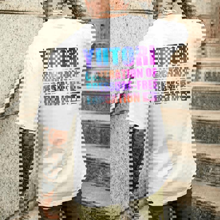 ゆとり世代 ゆとり教育 メンズTシャツ バックプリント 彼への贈り物