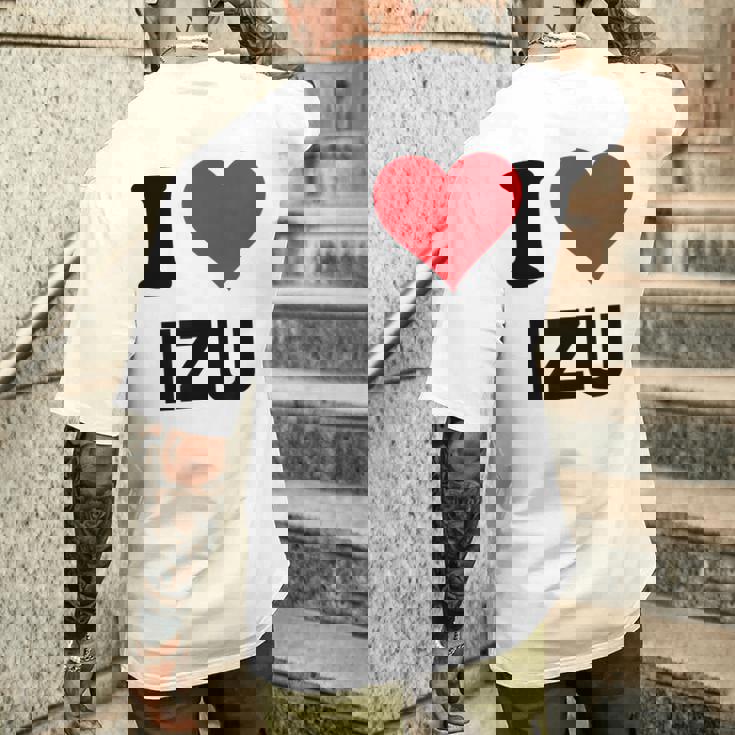 アイハート 伊豆ジャパンラブ 日本土産 メンズTシャツ バックプリント 彼への贈り物