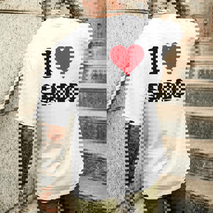 アイハート 佐渡ジャパンラブ 日本土産 メンズTシャツ バックプリント 彼への贈り物