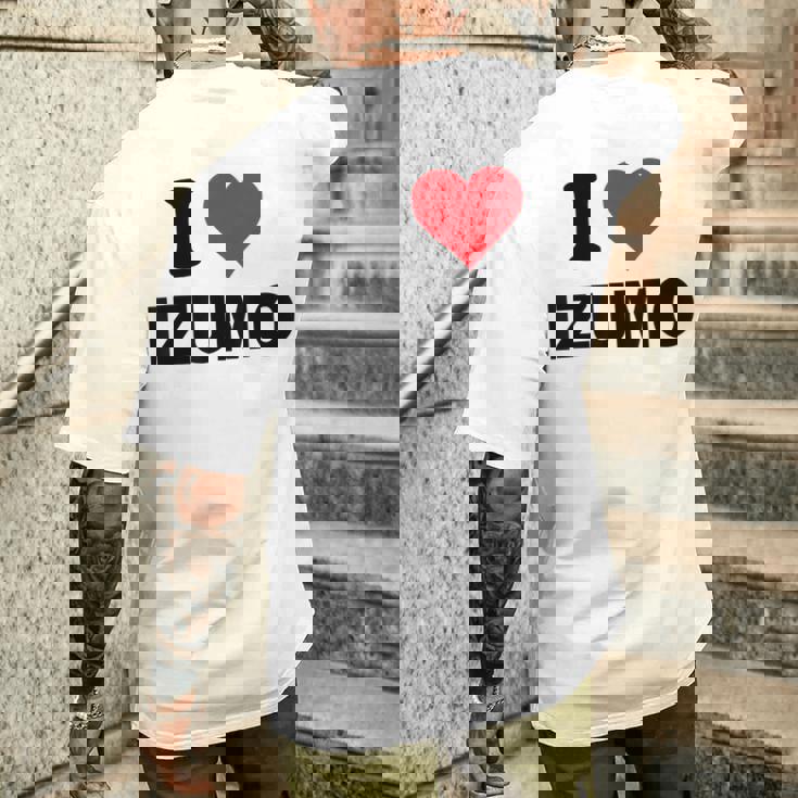 アイハート 出雲ジャパン ラブ 日本土産 メンズTシャツ バックプリント 彼への贈り物