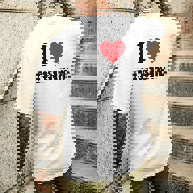 アイハート 糸島 Japan Love 日本土産 メンズTシャツ バックプリント 彼への贈り物