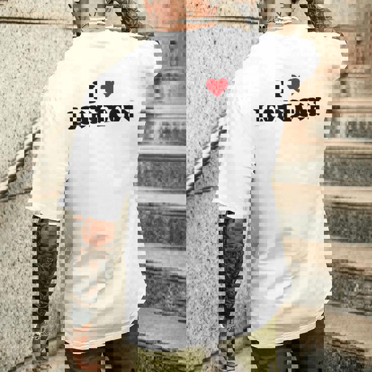 アイハートイギリスシティ-アイラブロンドン メンズTシャツ バックプリント 彼への贈り物