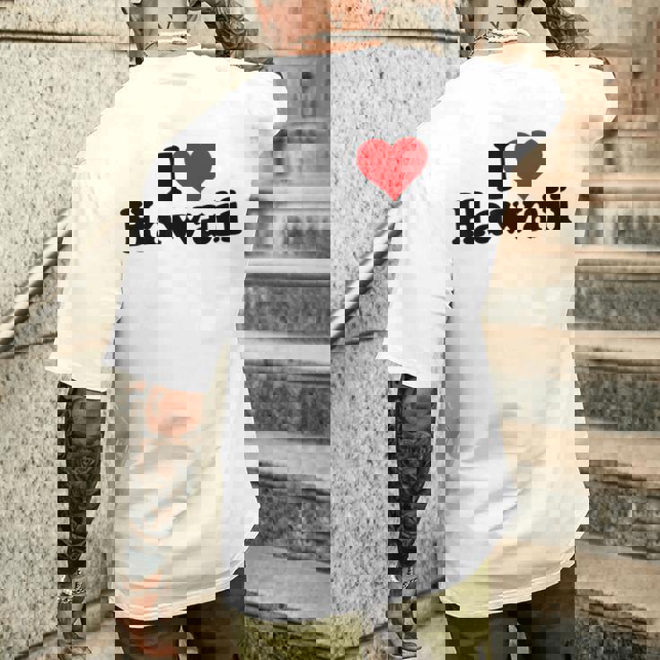 アイラブハートハワイ メンズTシャツ バックプリント 彼への贈り物