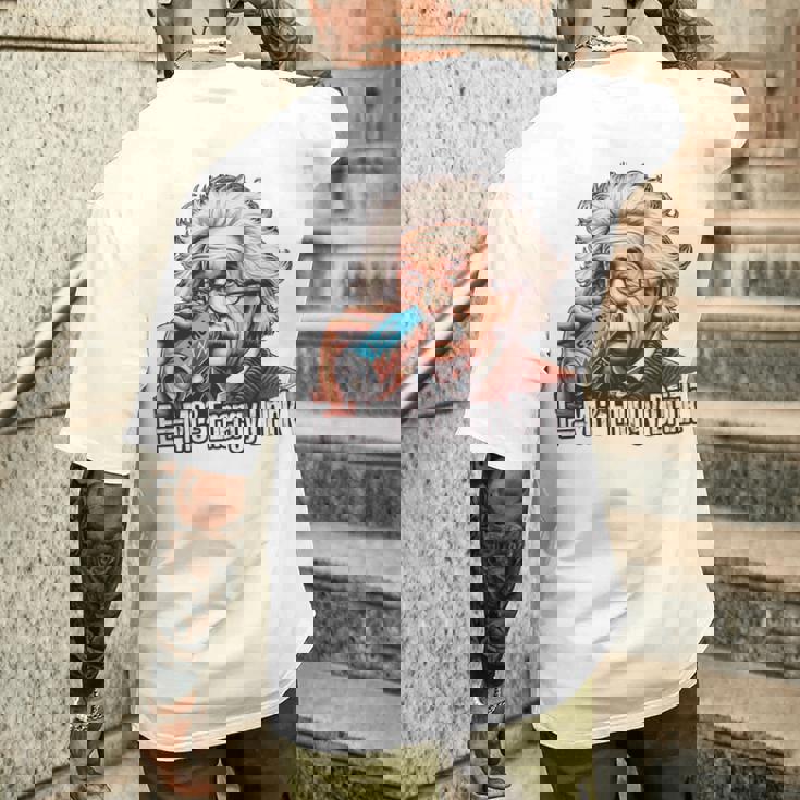 アインシュタインのブーストフォーミュラ メンズTシャツ バックプリント 彼への贈り物