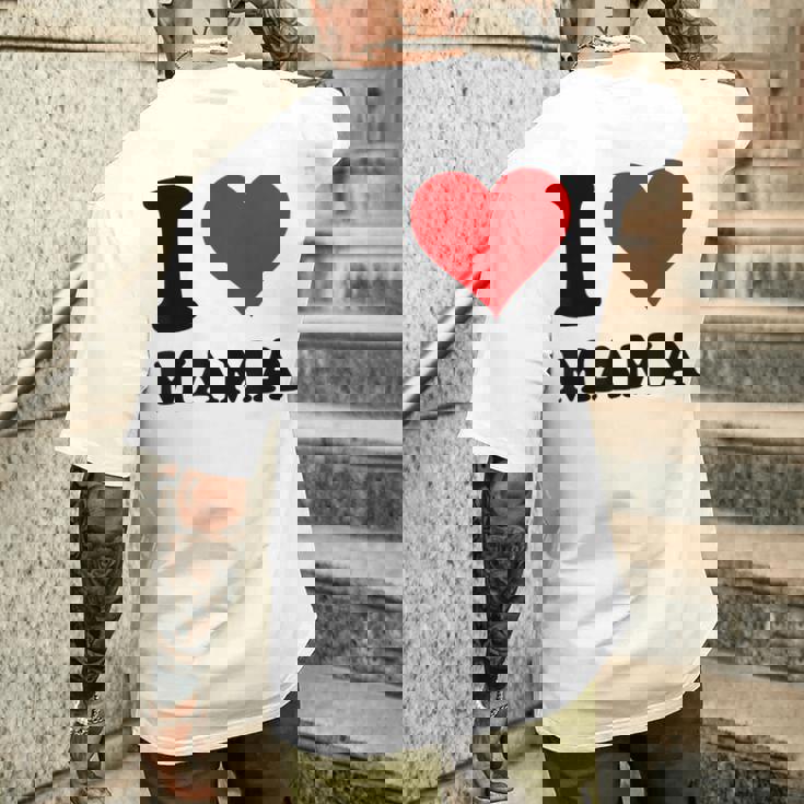 アイ・ラヴ・ママ メンズTシャツ バックプリント 彼への贈り物