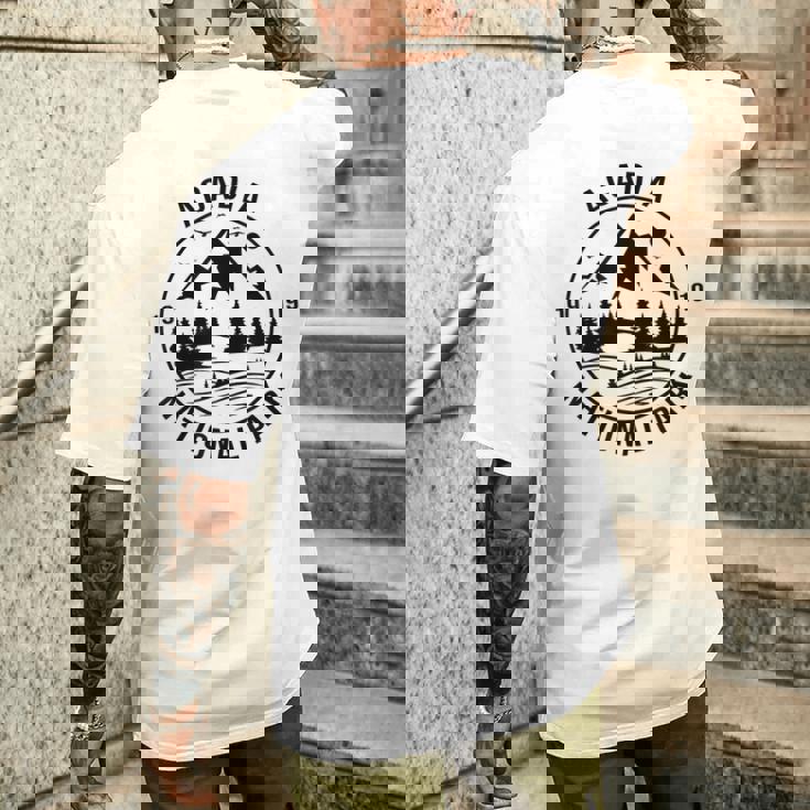 アカディア国立公園 メイン州 山 自然 ハイキング ヴィンテージ メンズTシャツ バックプリント 彼への贈り物