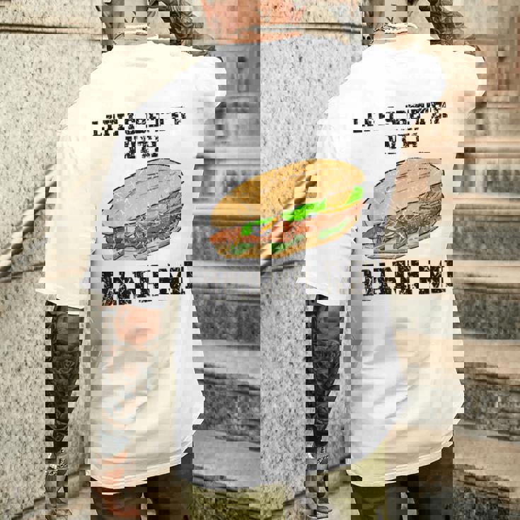 アジアンフード キッチン パン バゲット バインミー ベトナム ベトナム メンズTシャツ バックプリント 彼への贈り物