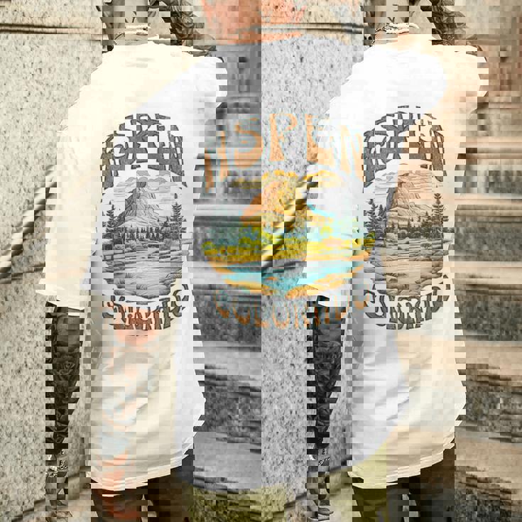 アスペン メンズTシャツ バックプリント 彼への贈り物