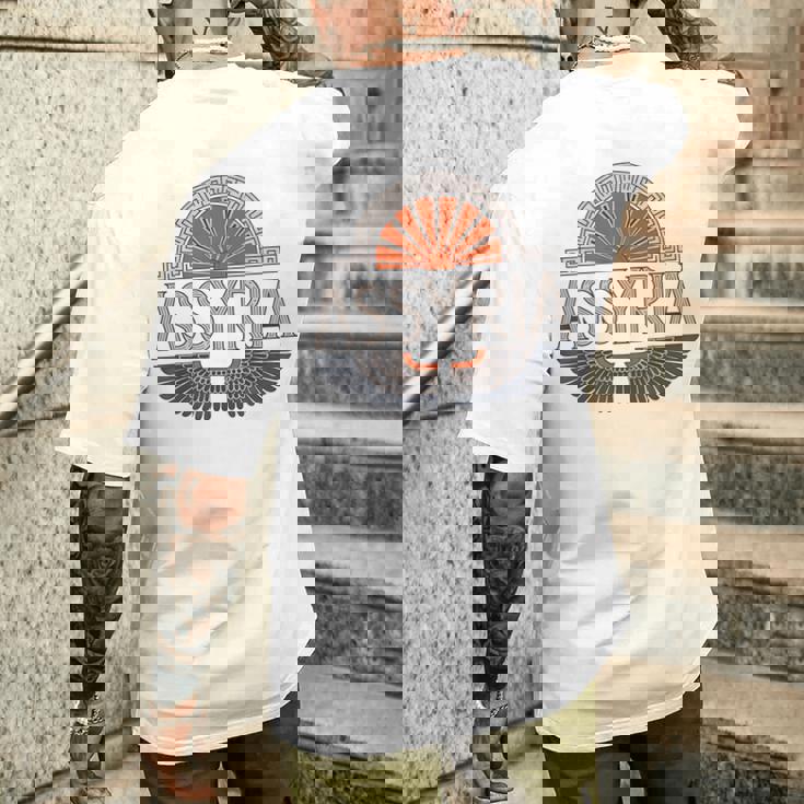 アッシリア メソポタミアの歴史 アッシリア人 メンズTシャツ バックプリント 彼への贈り物