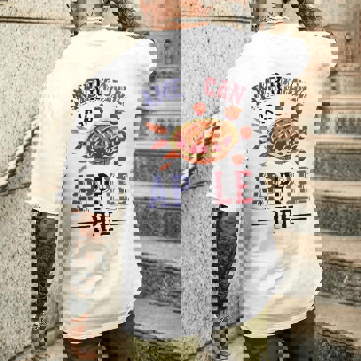 アメリカ国旗-アメリカン・アズ・アップルパイ メンズTシャツ バックプリント 彼への贈り物