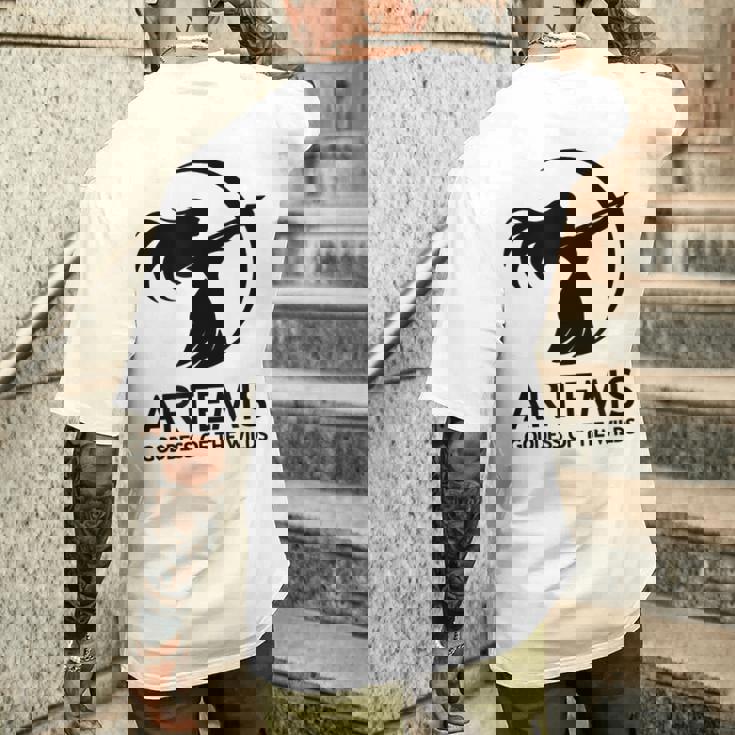 アルテミス 古代ギリシャの女神 メンズTシャツ バックプリント 彼への贈り物