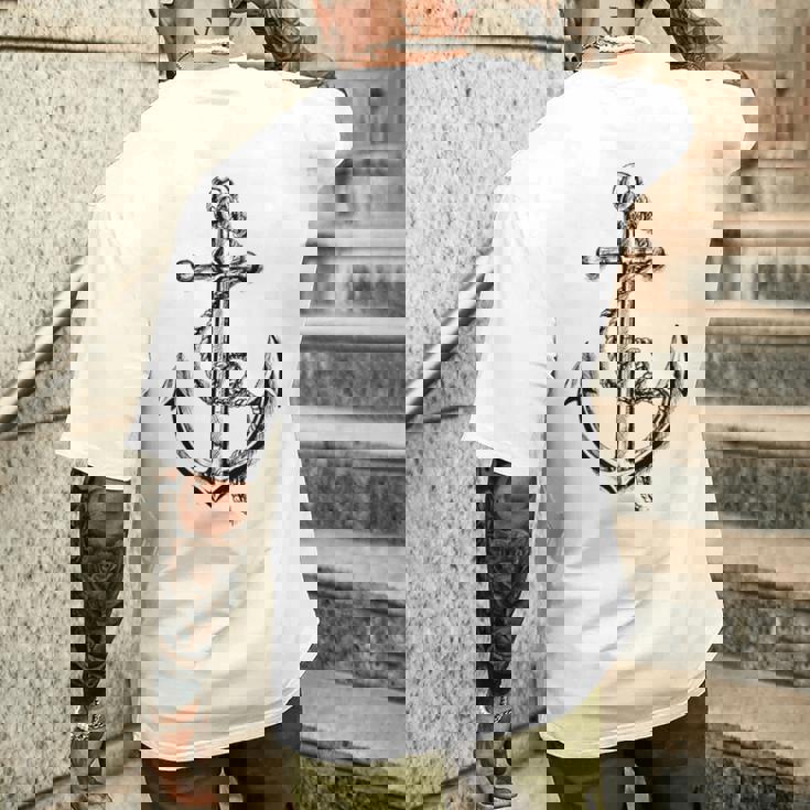 アンカー モチーフ アンカー 船 錨 海 錨 メンズTシャツ バックプリント 彼への贈り物