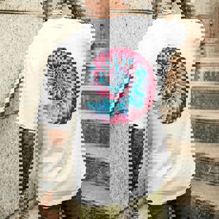 アンモナイトスパイラル貝殻 長袖tシャツ メンズTシャツ バックプリント 彼への贈り物