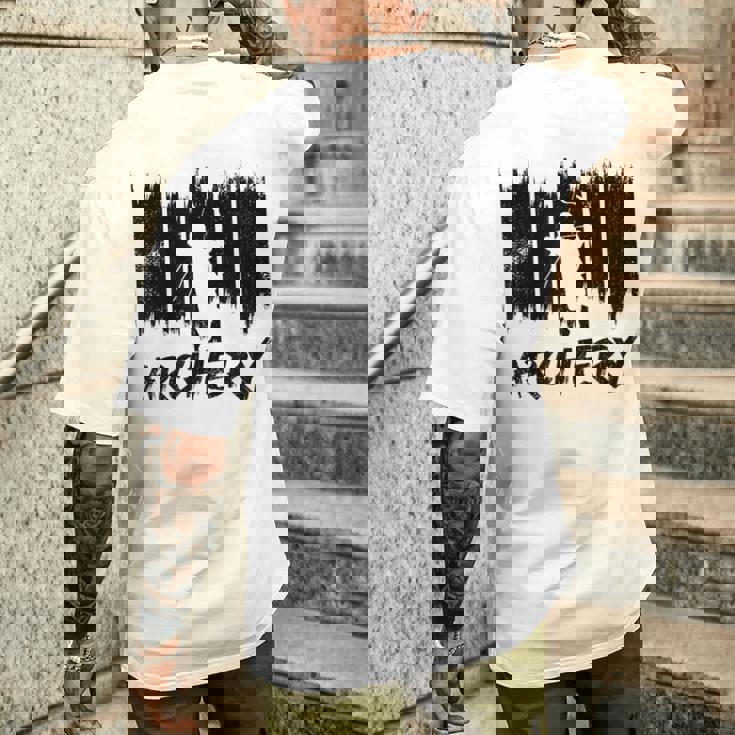 アーチェリー コンポジットボウ メンズTシャツ バックプリント 彼への贈り物