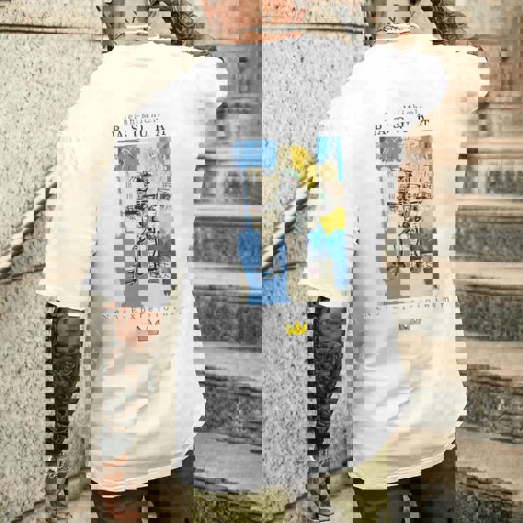 アーバン ストリートウェア グラフィック バスキア アート 抽象 メンズTシャツ バックプリント 彼への贈り物