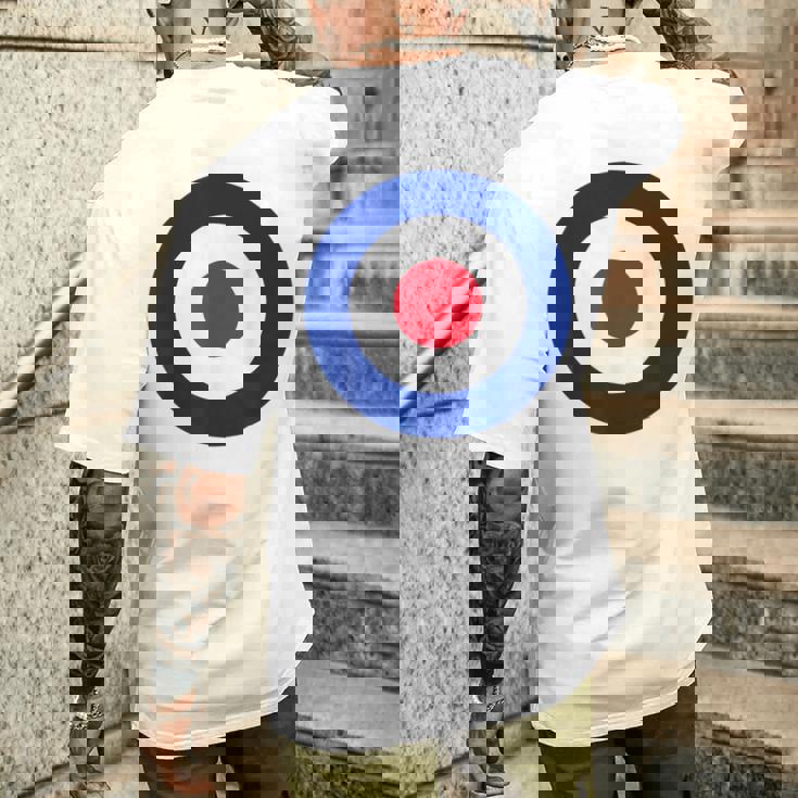 イギリス空軍の様式化されたラウンデル旗 メンズTシャツ バックプリント 彼への贈り物