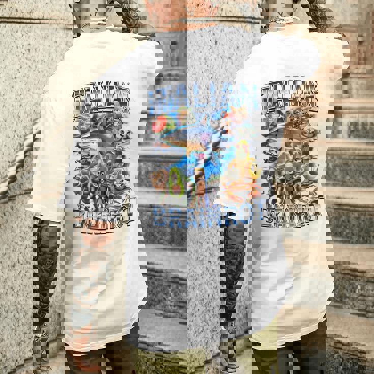 イタリアンブレイン 長袖tシャツ メンズTシャツ バックプリント 彼への贈り物