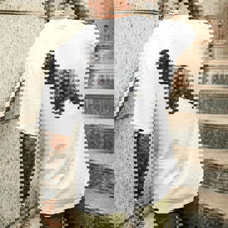 イングリッシュ・コッカー・スパニエル・ブルー・ローン メンズTシャツ バックプリント 彼への贈り物