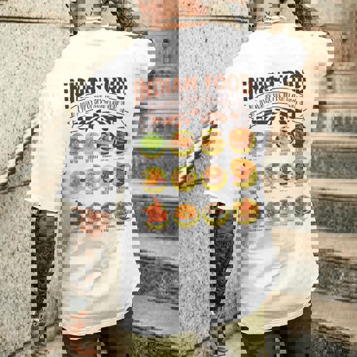 インド料理の多様性 インド料理 メンズTシャツ バックプリント 彼への贈り物