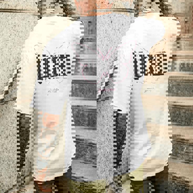 ウィキッド・ムービーロゴグリンダ・アップランド メンズTシャツ バックプリント 彼への贈り物