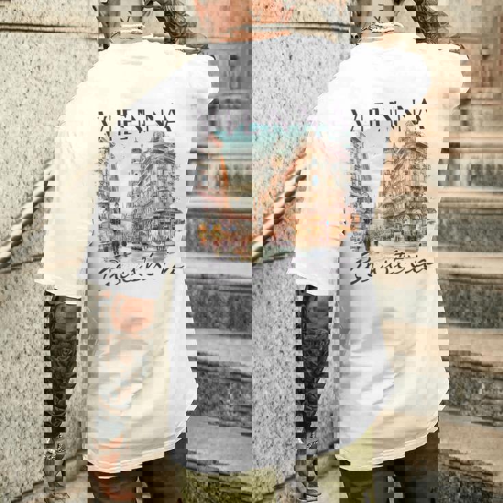 ウィーン オーストリア 旅行 お土産 Meet Me Inienna メンズTシャツ バックプリント 彼への贈り物