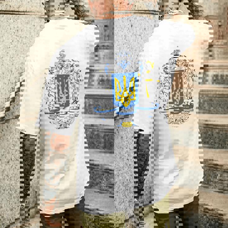 ウクライナ ウクライナ国旗 トラディショナル 長袖tシャツ メンズTシャツ バックプリント 彼への贈り物