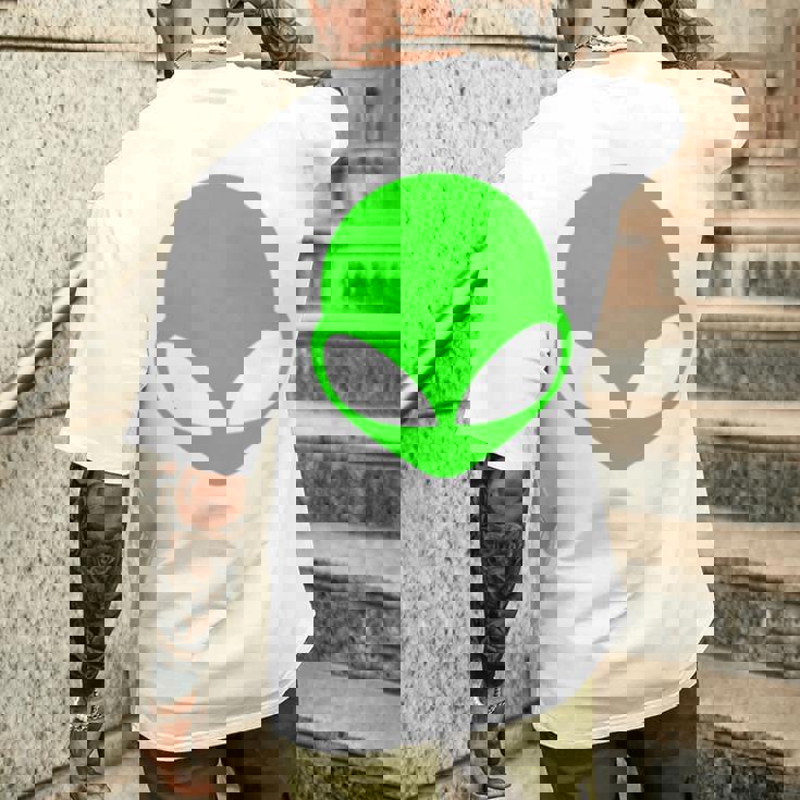 エイリアンヘッド グリーンフェイス ファニービリーブ Ufo ヒューマンコスチューム Edm 長袖tシャツ メンズTシャツ バックプリント 彼への贈り物