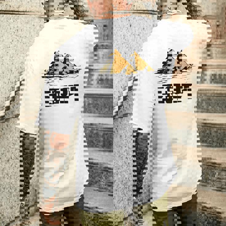 エジプト エジプトピラミッド お土産 メンズTシャツ バックプリント 彼への贈り物