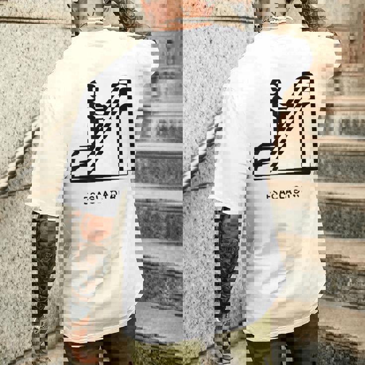 エスカレーター メンズTシャツ バックプリント 彼への贈り物