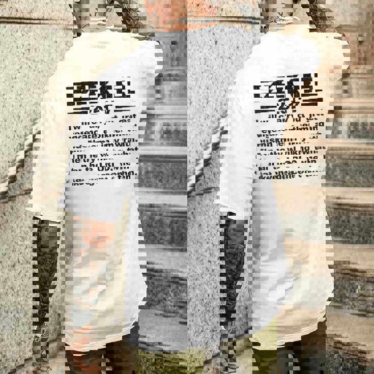 エゼキエル書第25章17節 メンズTシャツ バックプリント 彼への贈り物