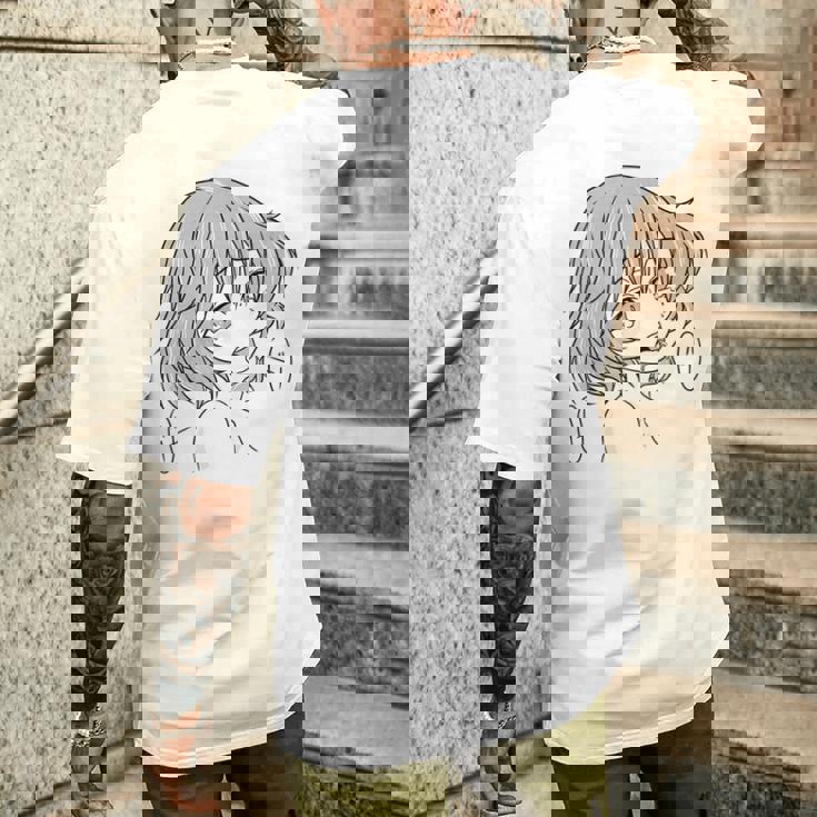 エッチ変態シャツ オタクガール ワイフアヘ顔 快感 メンズTシャツ バックプリント 彼への贈り物