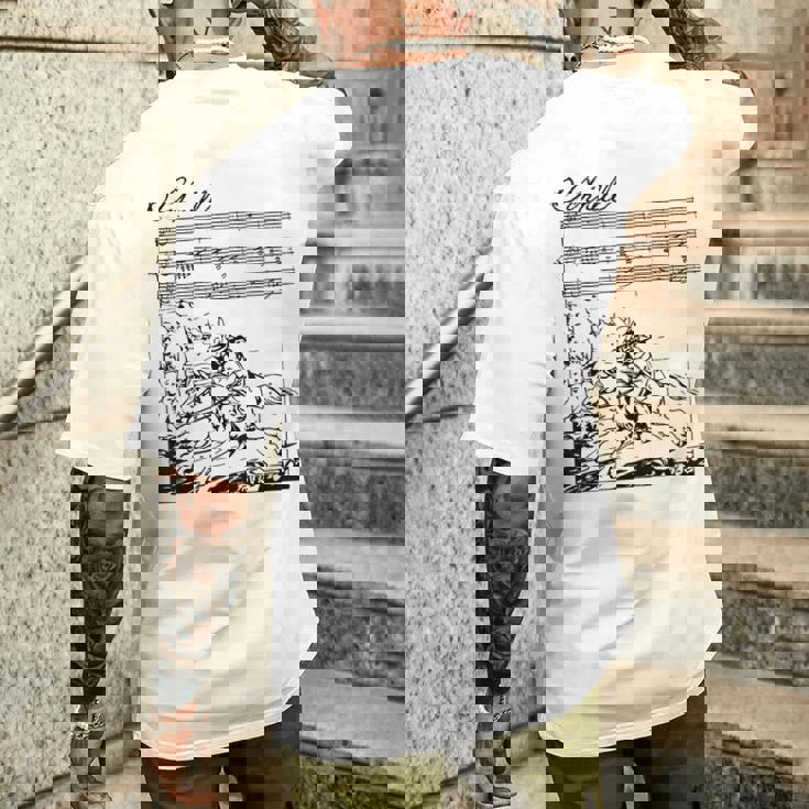 エルケーニッヒ・ゲーテの詩シューベルトの歌 メンズTシャツ バックプリント 彼への贈り物