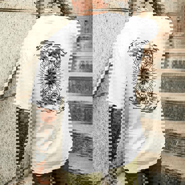 オカルトアイズ As Aboveo Below Witchcraft 異教 ゴシック グランジ メンズTシャツ バックプリント 彼への贈り物