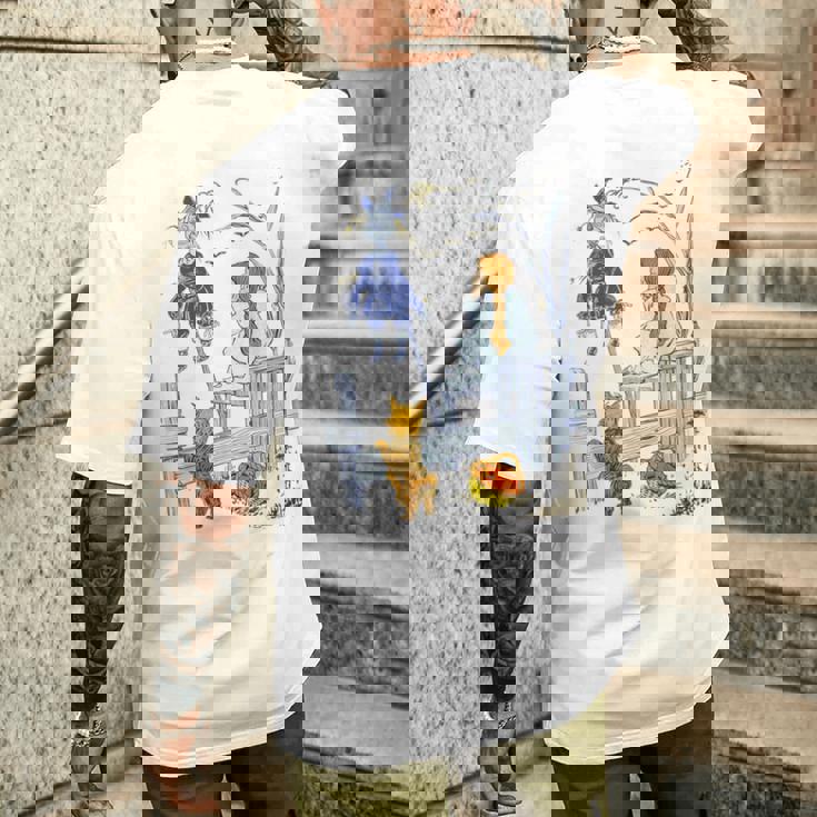 オズの土地 ギフト クラシック かかし トト オズの魔法使い ドロシーの魔法使い メンズTシャツ バックプリント 彼への贈り物