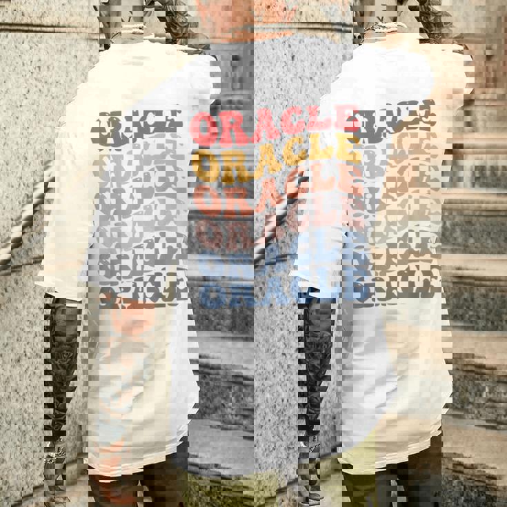 オラクル・グルーヴィー・レトロ メンズTシャツ バックプリント 彼への贈り物