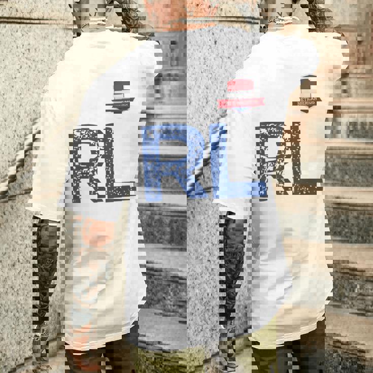 オランダ オランダ 人間の旗 文字 R And L Nederland メンズTシャツ バックプリント 彼への贈り物