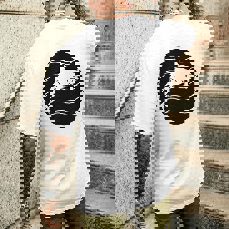 オルカ ヴィンテージ クジラ 海洋動物 クジラ メンズTシャツ バックプリント 彼への贈り物