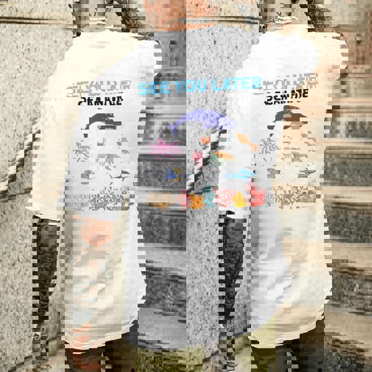 オーシャンネイチャー 未来の海洋生物学者 科学者 メンズTシャツ バックプリント 彼への贈り物