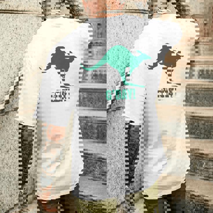 オーストラリア地図 カンガルーtシャツ オーストラリア カンガルー オーストラリア メンズTシャツ バックプリント 彼への贈り物