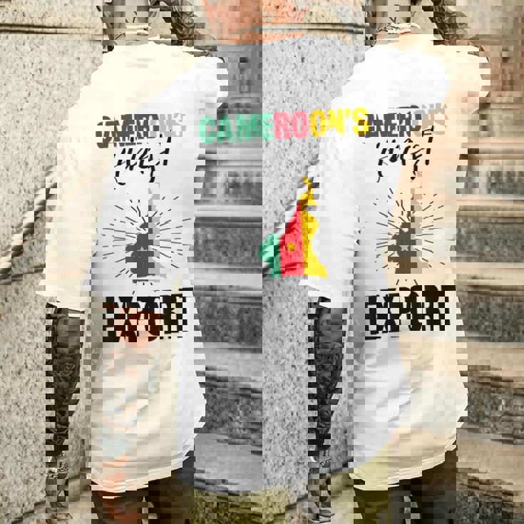 カメルーンの国旗 カメルーン語 メンズTシャツ バックプリント 彼への贈り物