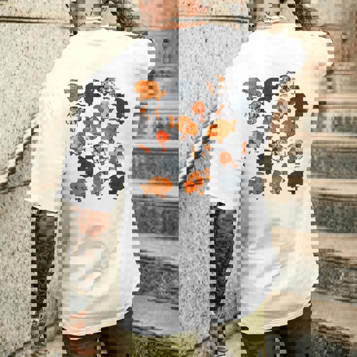 カラフルランチュウ メンズTシャツ バックプリント 彼への贈り物