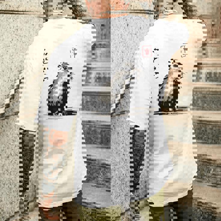 カワイイカピバラ アニメ 日本のストリートウェア おもしろカピバラ メンズTシャツ バックプリント 彼への贈り物