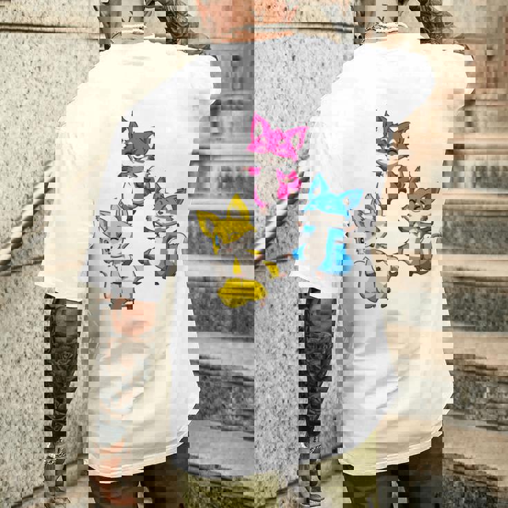 カワイイ・パンセクシュアル・プライド・フォックス 長袖tシャツ メンズTシャツ バックプリント 彼への贈り物